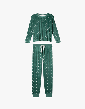 P.J. Salvage Lets Get Toasty PJ Set in Dark Forest
