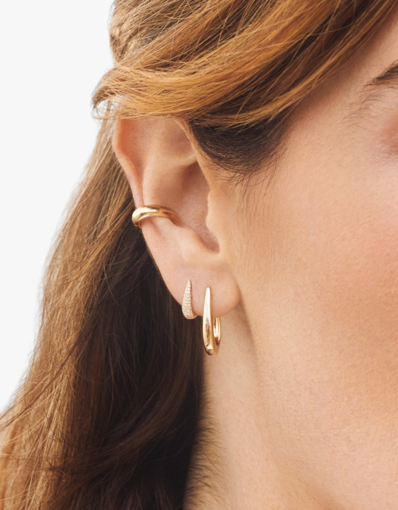 EF Collection Gold Maeve Hoop Earrings in 14k Yellow Gold