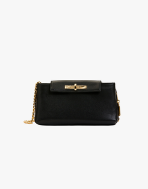 Hammitt Charlotte Flap Small in Black & Brushed Gold
