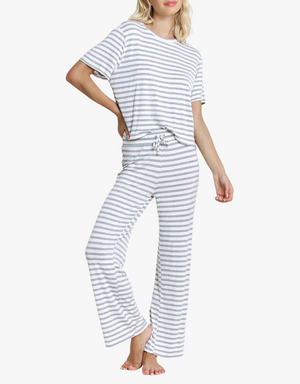 Honeydew All American Tee Pant Set in Ivory Stripe