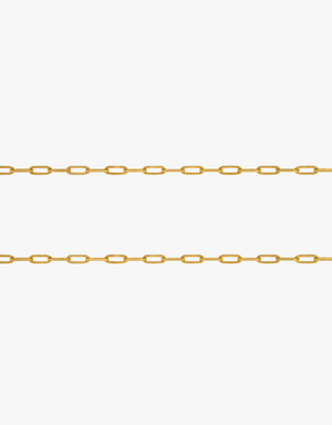 Bridget King Large Long Link Chain 28" in Yellow Gold