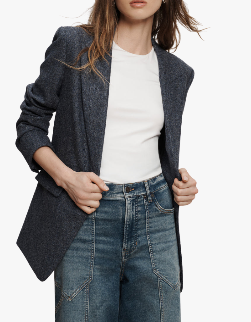 Veronica Beard Vega Dickey Jacket in Blue Melange