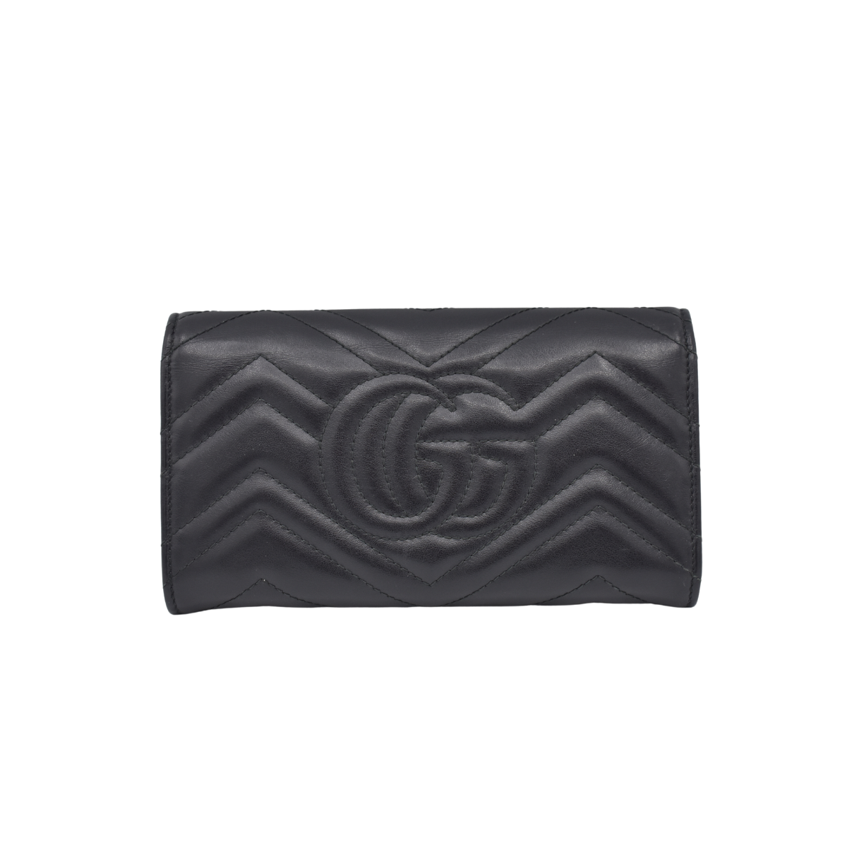 Ambiance Luxury Gucci Marmont Continental Wallet in Black