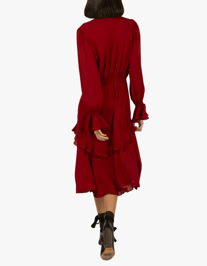 Secret Mission Warby Dress in Crimson Red