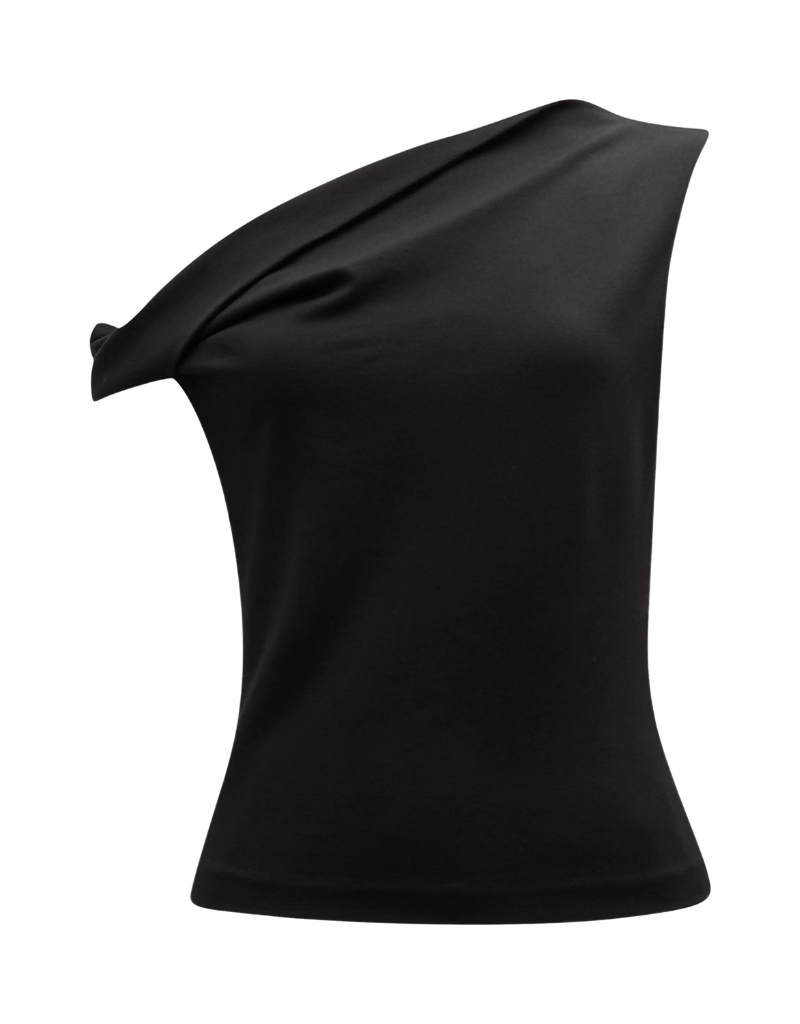 Rag & Bone Irina One Shoulder Top in Black
