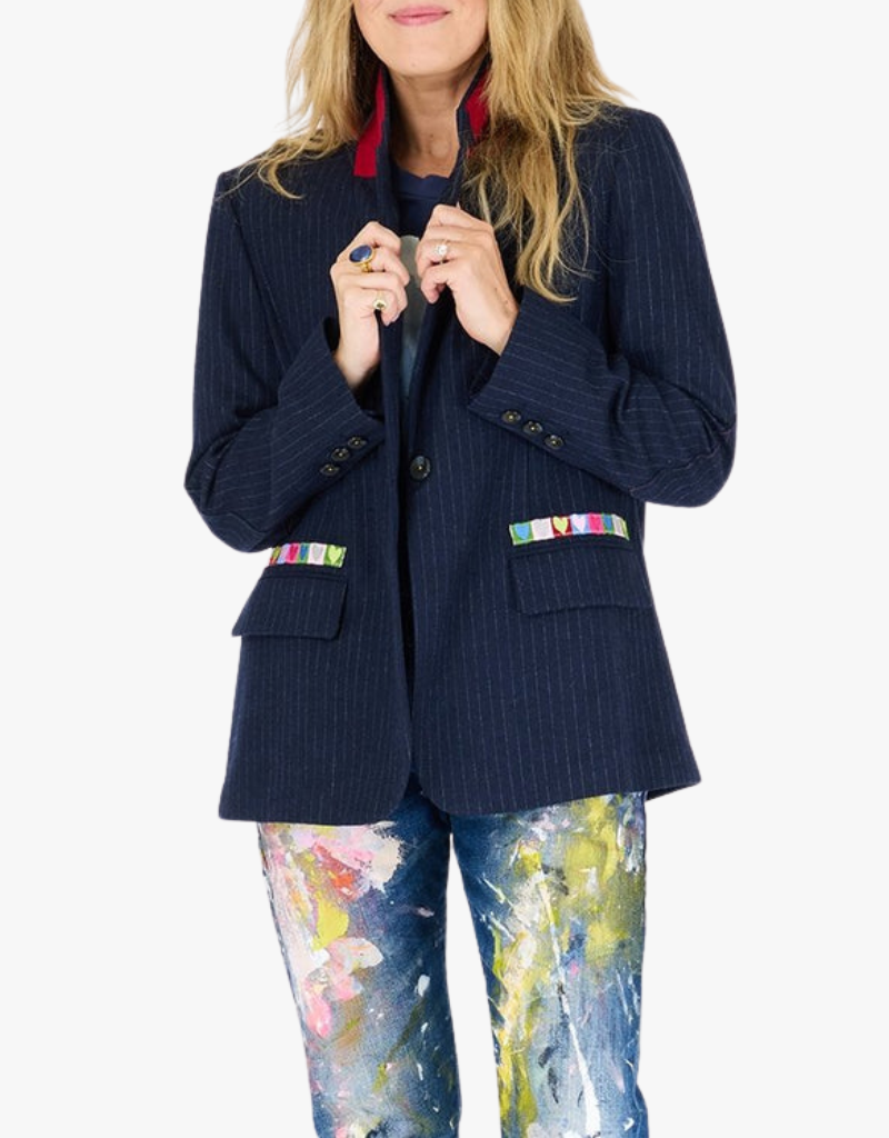 Kerri Rosenthal Workday Love Brigade Blazer in Indigo Blue
