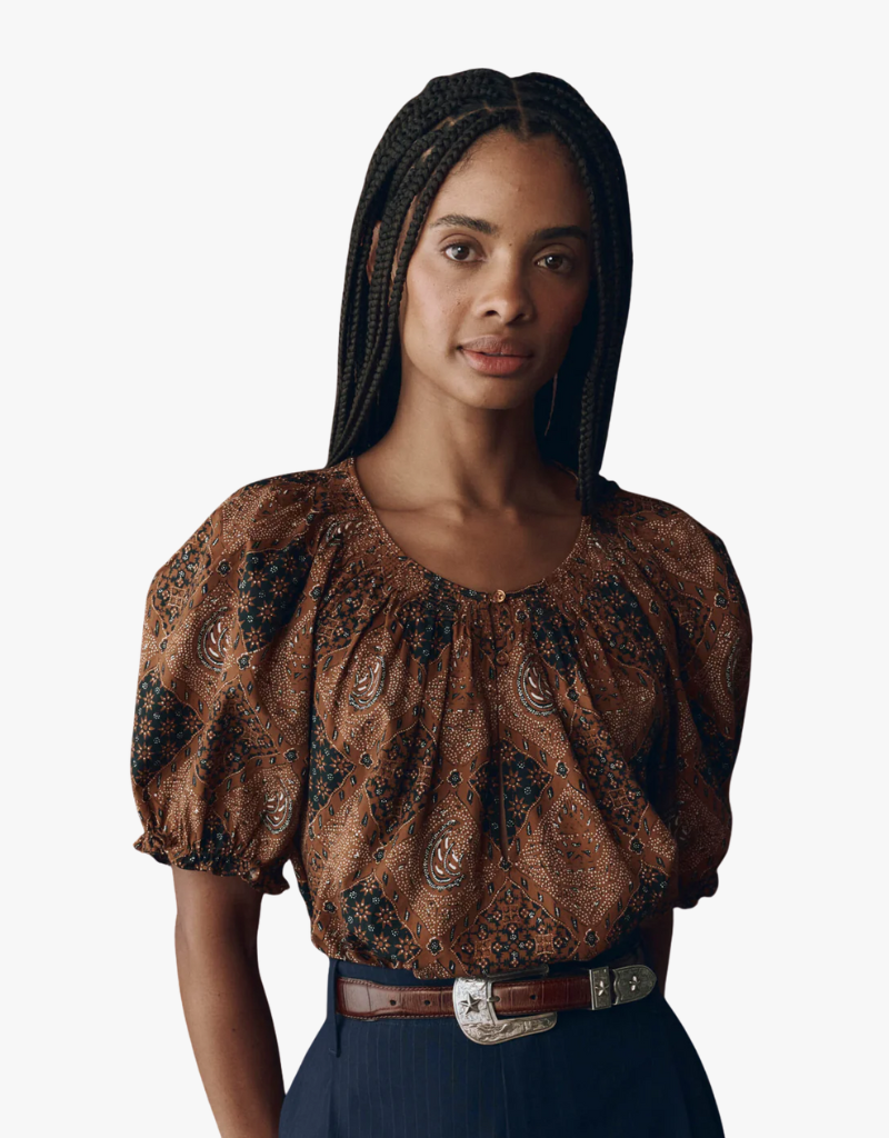 The Great The Moorland Top in Geo Bandana Print