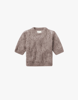 Citizens of Humanity Odette Puff Sleeve Sweater in Mushroom