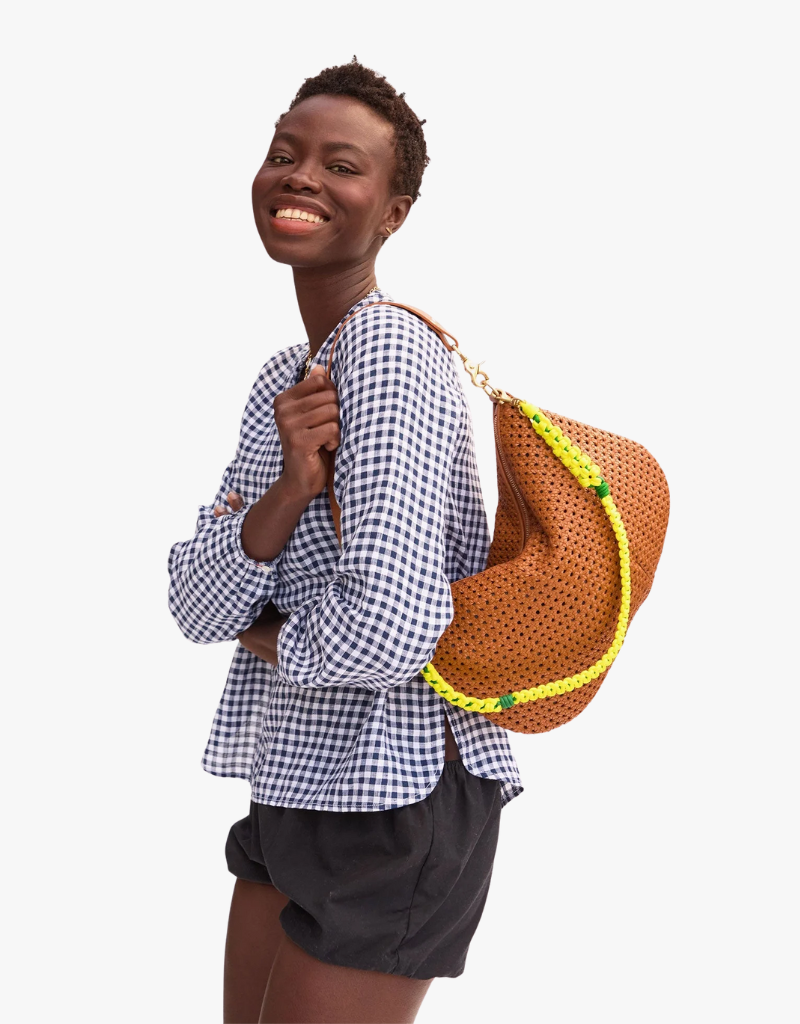 Clare V. Braided Sailcord Shoulder Strap in Snapdragon