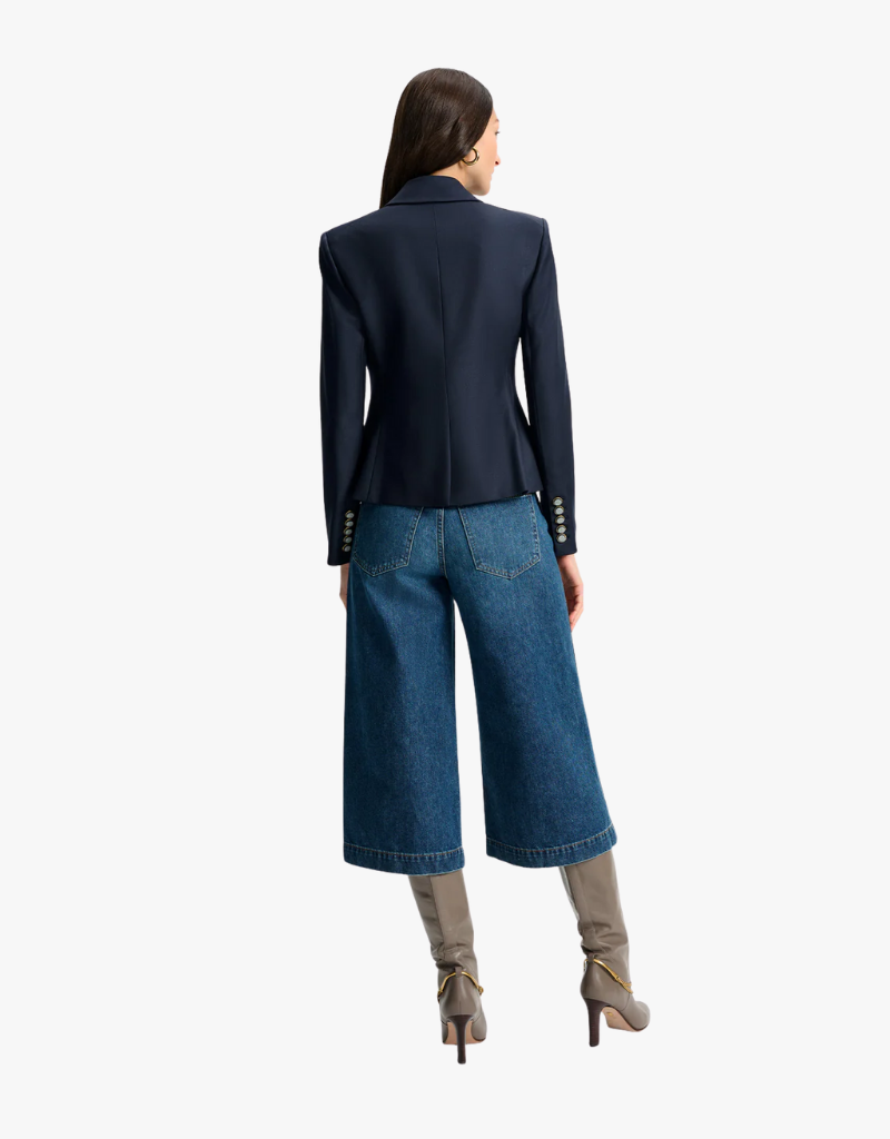 Veronica Beard Cropped Rickie Dickey Jacket in Navy