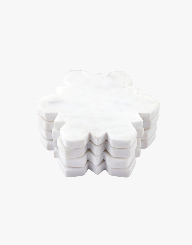 Santa Barbara Design Die-Cut Marble Coasters (Set of 4) in Snowflake