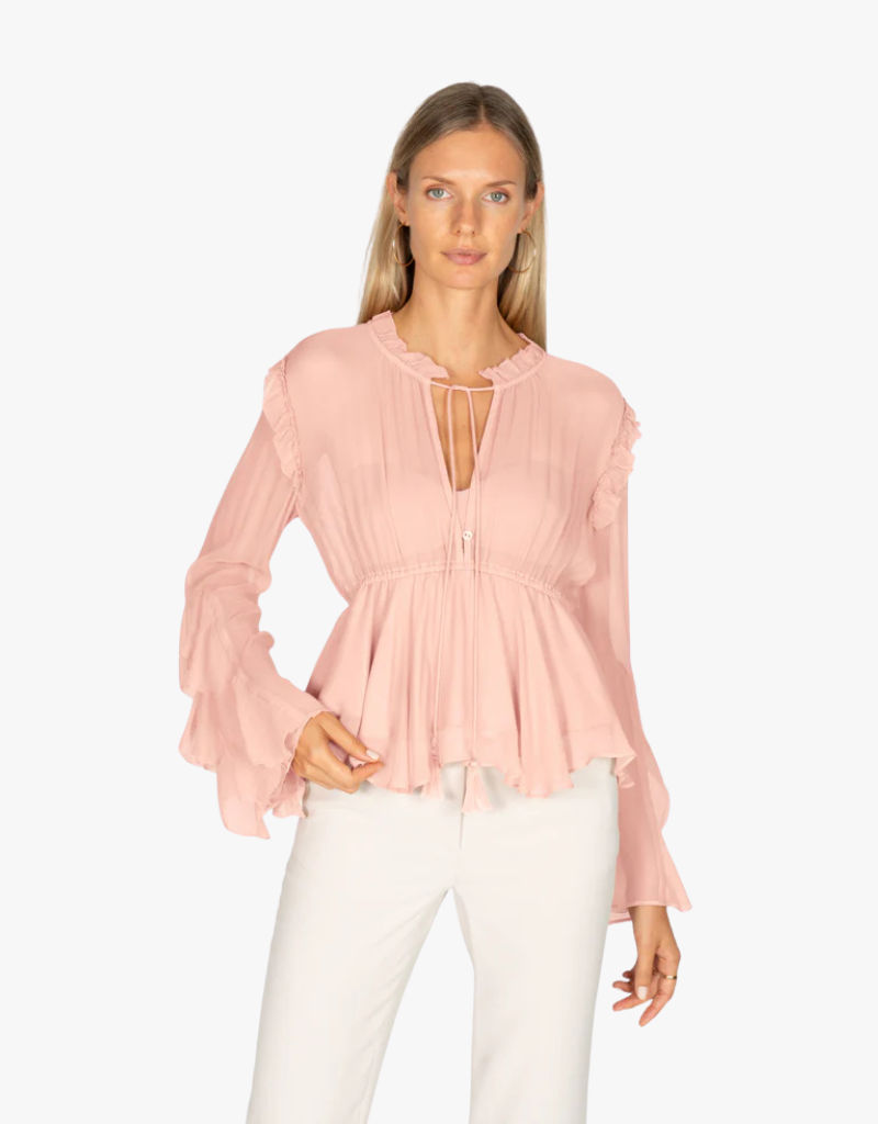 Secret Mission Emeline Blouse in Peach