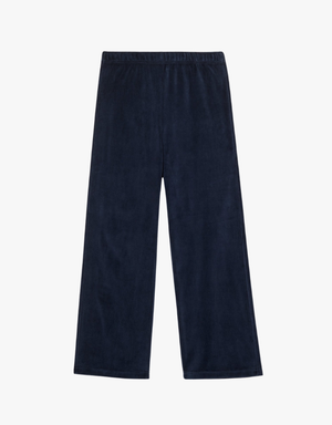 Perfect White Tee Alex Velour Pant in Navy