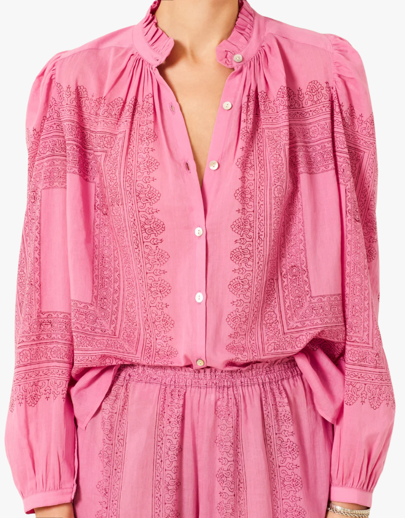Alix of Bohemia Annabel Fuschia Tile Shirt