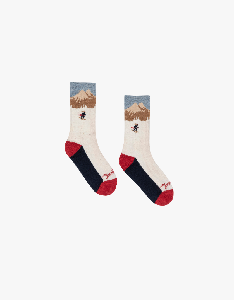The Great The Ridge Runner Sock in Cream Skiier