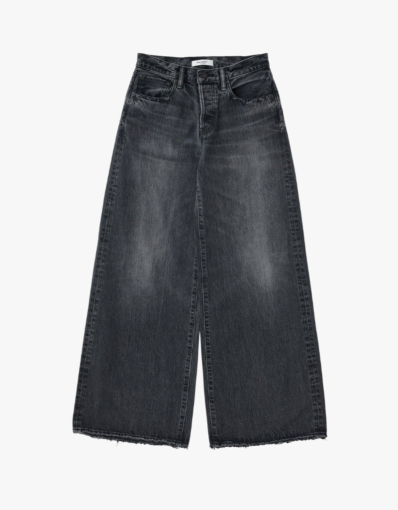 Moussy MV Bowden Straight Baggy in Light Black