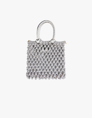 Clare V. Bianca Mini Bag in Silver