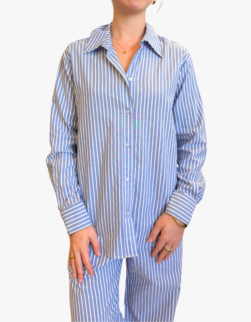 Michael Stars Carson Button Down Shirt in Sky