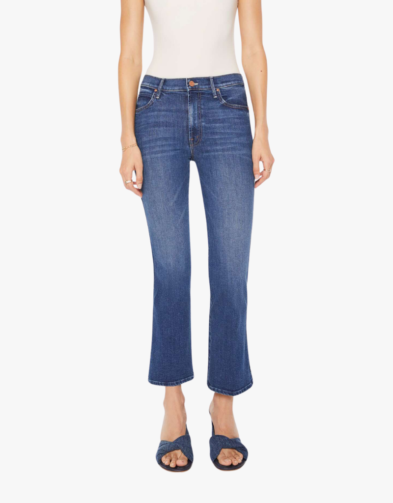 Mother Mid Rise Smokin Double Flood Jean in Start Your Engines