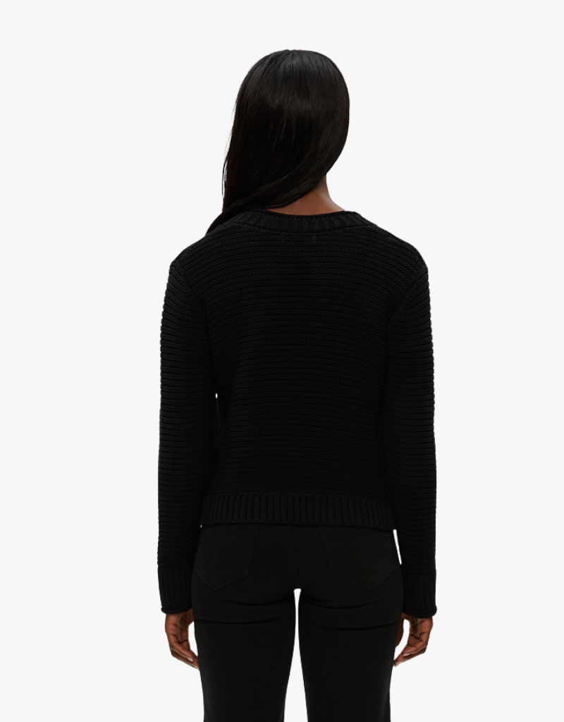 Michael Stars Linda V Neck Pullover in Black