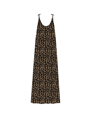 Anine Bing Flora Dress in Black & Brown Leopard