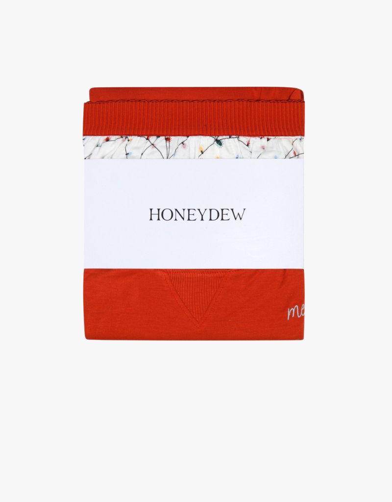 Honeydew Sugar Sweetheart Long Sleeve Shortie Set in Holiday Lights