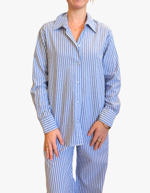 Michael Stars Carson Button Down Shirt in Sky