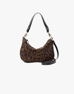 Clare V.  Moyen Messenger in Cocoa Pablo Cat Suede