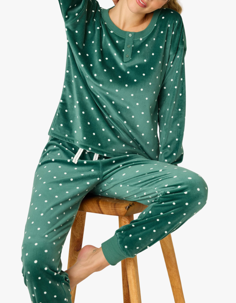 P.J. Salvage Lets Get Toasty PJ Set in Dark Forest