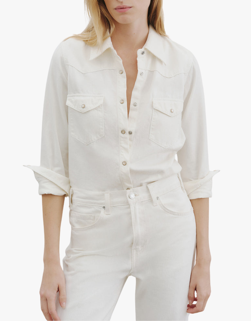 Nili Lotan Travis Shirt in Cream