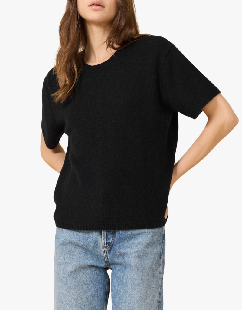 One Grey Day Sloane Cashmere Tshirt in Black