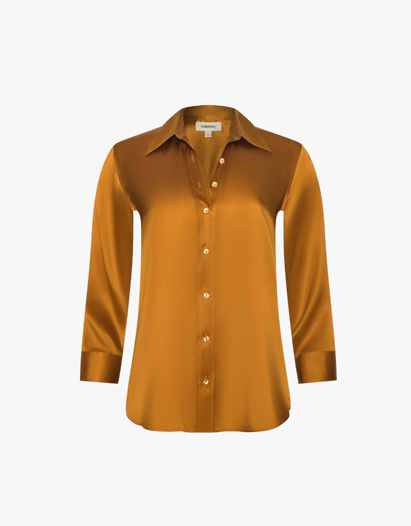 L'agence Dani 3/4 Sleeve Blouse in Dijon