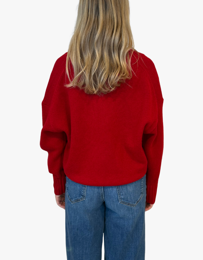 Estheme Kennedy V-Neck Sweater in Kiss