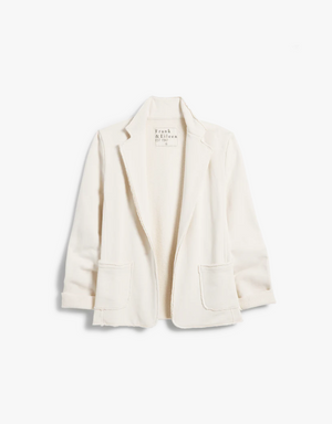 Frank & Eileen Dublin Sweatshirt Blazer in Vintage White