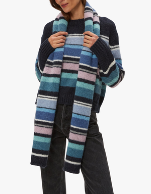 Michael Stars Striped Scarf Nocturnal Combo