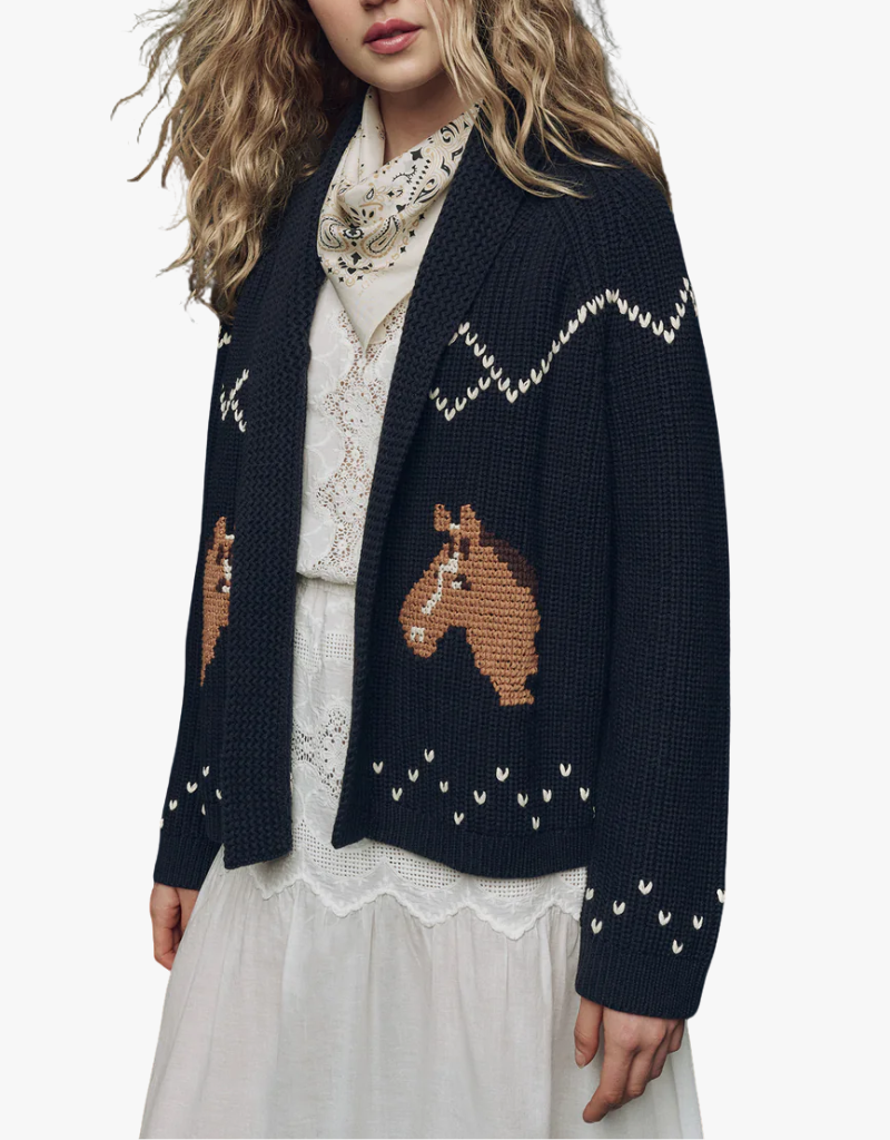 The Great The Horse Lodge Cardigan in Navy