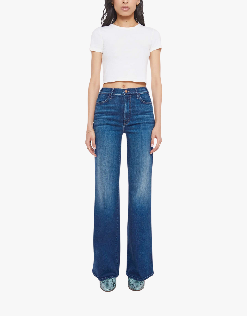 Mother The Hustler Roller Sneak Jeans in Troublemaker