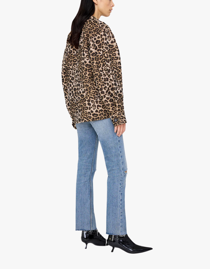 Anine Bing Flynn Jacket in Leopard