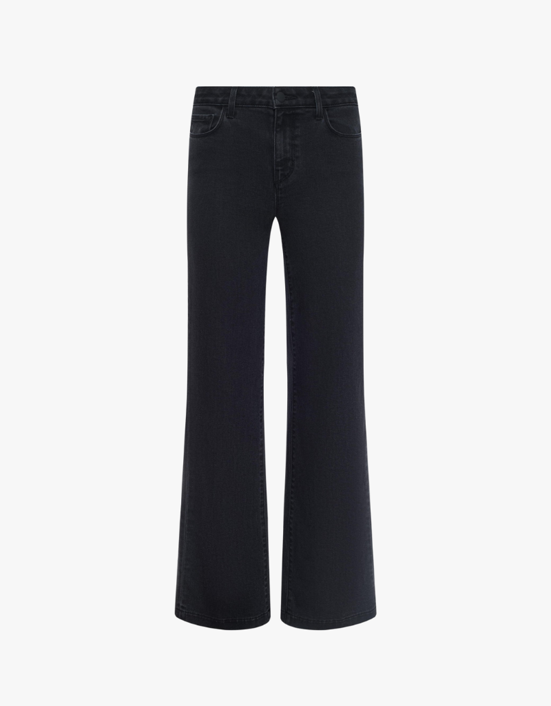 L'agence Scottie High Rise Wide Leg Jean in Washed Black