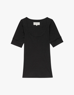 The Great The Baby Rib Ballet Tee in Almost Black