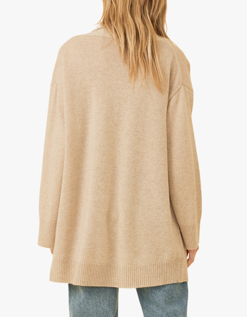 One Grey Day Bixby Cashmere Cardigan in Oatmeal