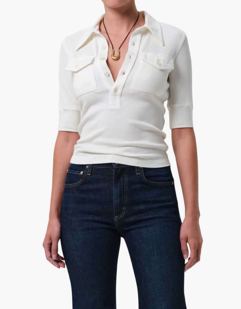 Citizens of Humanity Amina Polo Shirt in Pashmina