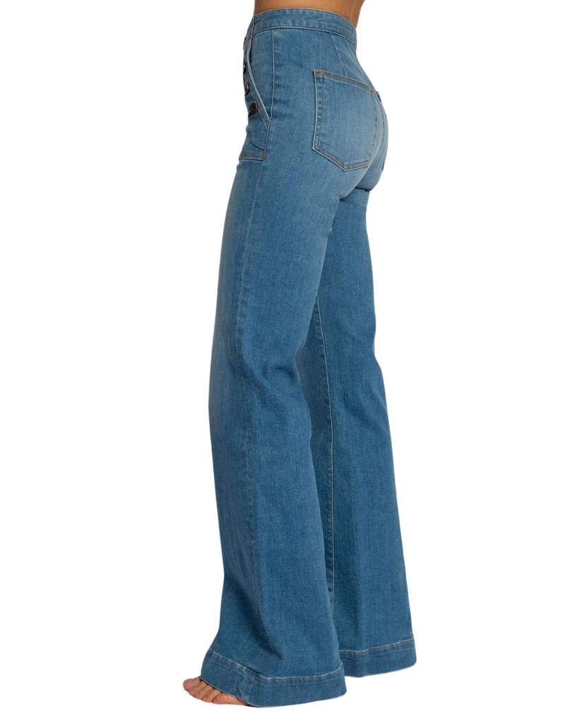 ASKK NY Brickhouse Wide Leg Jeans in Dynomite