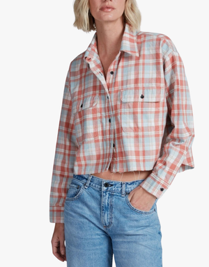 ASKK NY Crosby Flannel in Orange Plaid