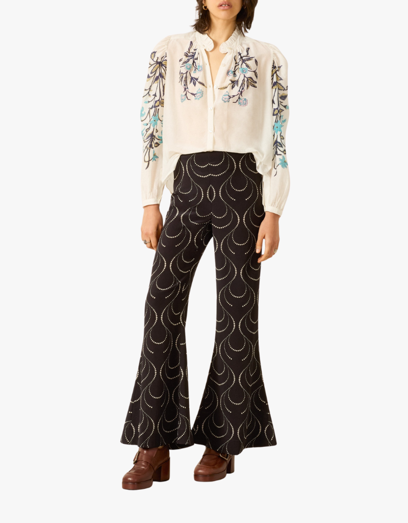 Alix Of Bohemia Annabel Misted Lily Shirt in Off-White