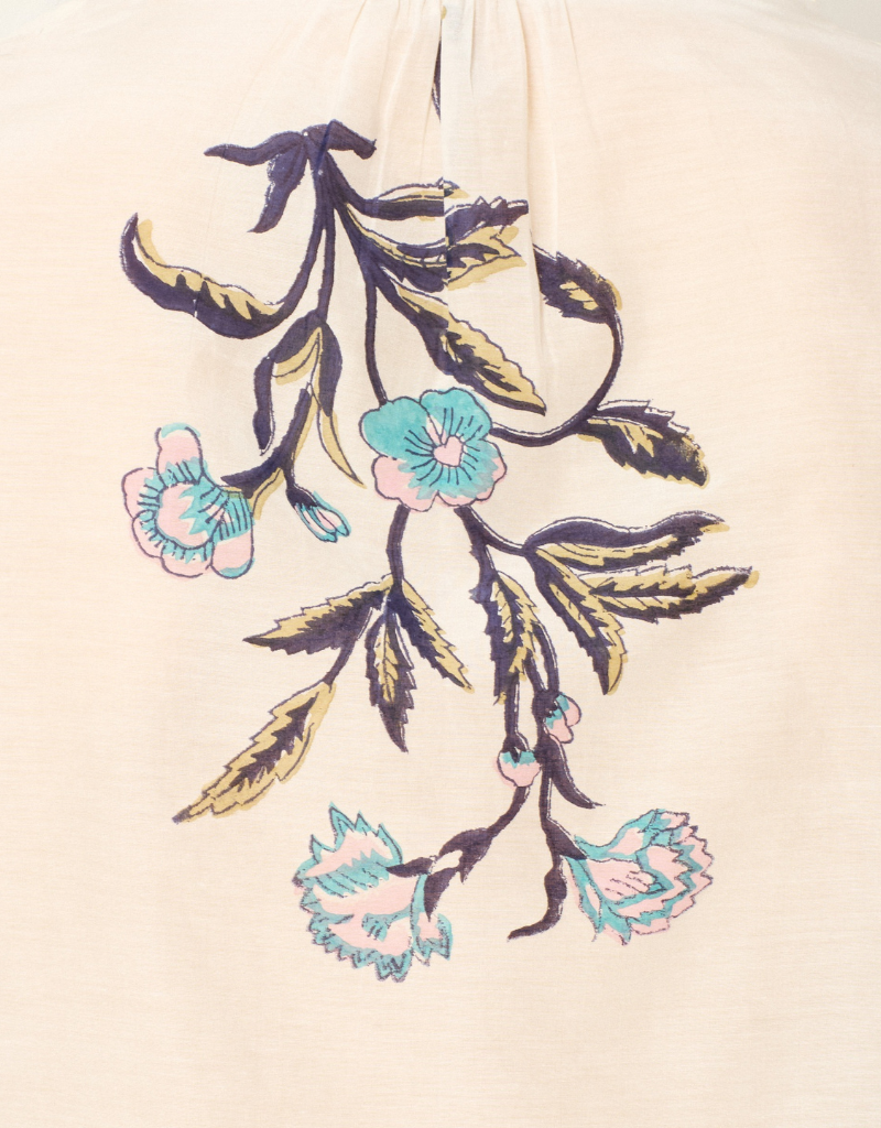 Alix Of Bohemia Annabel Misted Lily Shirt in Off-White