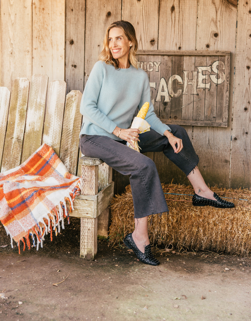 Estheme Amelia Crew Neck Sweater in Azurin