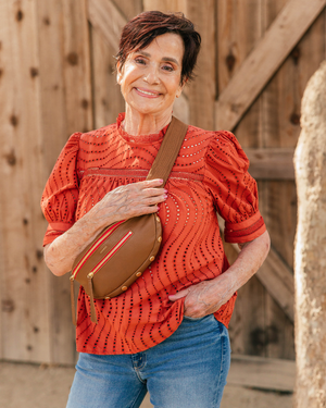 Ulla Johnson Virginia Lace Collar Short Sleeve Blouse in Claret
