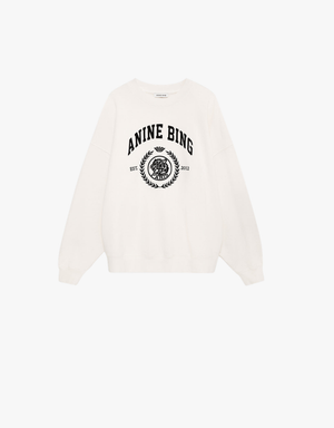 Anine Bing Miles Sweatshirt Collegiate in Cream