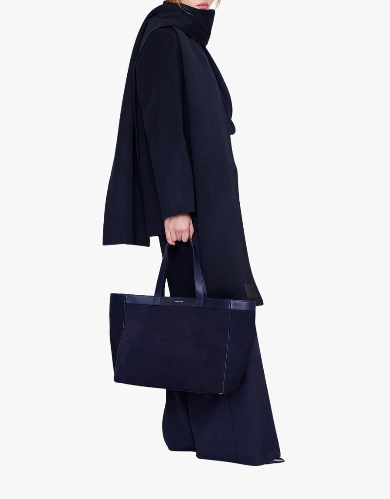 Anine Bing Medium Rio Tote in Navy Suede